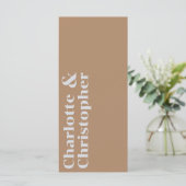 Elegance & Modern Flair Dusty Pink Wedding Menu (Staand voorkant)