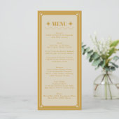 Elegance Modern Vintage Wedding Menu (Debout devant)