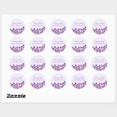 Élégance Moderne Autocollant Enveloppe Rose Violet (Feuille)