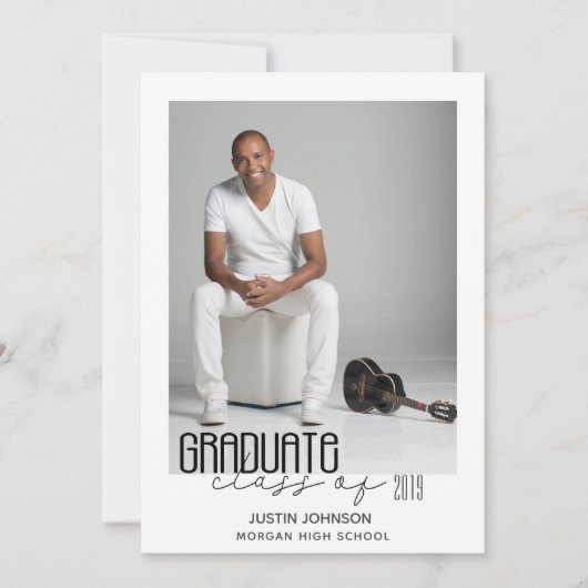 Élégance moderne ⎢ Carte photo de diplôme (Devant)