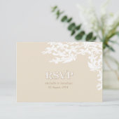 Elegance moderne Ecru Fleur de Lis RSVP (Debout devant)