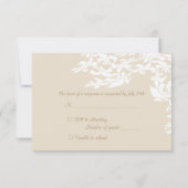 Elegance moderne Ecru Fleur de Lis RSVP (Dos)