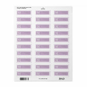 Élégance moderne | Étiquette d'adresse de retour (Feuille entière)