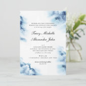 Elégance moderne Faire-part de mariage d'aquarelle (Debout devant)