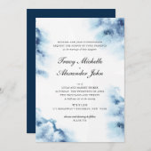 Elégance moderne Faire-part de mariage d'aquarelle (Devant / Derrière)