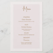 Élégance Moderne Menu de Mariage Photo (Dos)