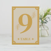 Élégance Moderne Numéro de table Vintage (Debout devant)