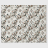 Élégance Moderne Papier Cadeau Mariage Perle et De (Plat)