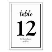 Élégance Moderne Personnalisée Numéro de Table de (Par défaut)