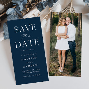 Élégance Moderne Photo Carte de Pré-Save the Date