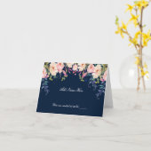 Elégance moderne rose Floral Table Carte Place (Fleur jaune)