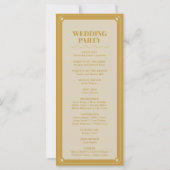 Elégance Moderne Vintage Mariage Programmes (Dos)