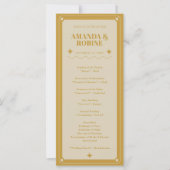 Elégance Moderne Vintage Mariage Programmes (Devant)