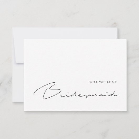 Élégance moderne vous serez ma carte de demoiselle (Devant)