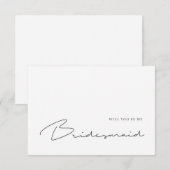 Élégance moderne vous serez ma carte de demoiselle (Devant / Derrière)