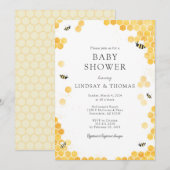 Elegance Mommy to Bee Baby shower Invitation (Devant / Derrière)