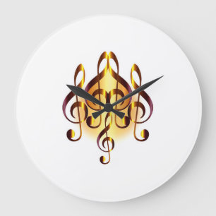 Elegance Musical Heart Design Grote Klok