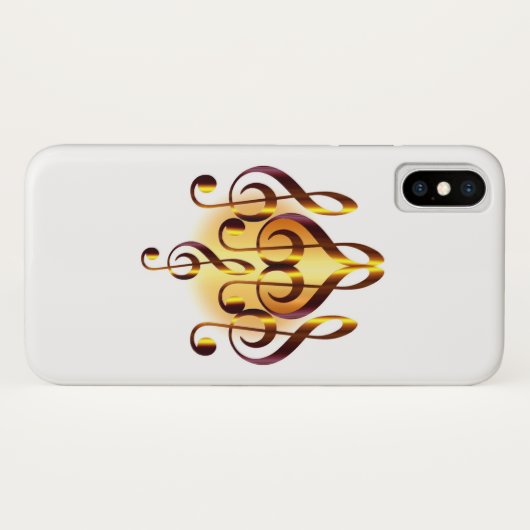 Elegance Musical Heart Design White Case-Mate iPhone Case (Achterkant (horizontaal))
