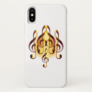 Elegance Musical Heart Design White iPhone X Hoesje