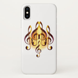 Elegance Musical Heart Design White iPhone X Hoesje