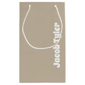 Elégance Muted - Petit nom de pierre calme Sac cad (Dos)