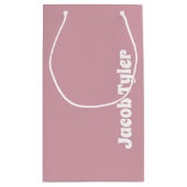 Elégance Muted - Petit Rose Misty Nom Sac cadeau (Dos)