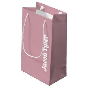 Elégance Muted - Petit Rose Misty Nom Sac cadeau