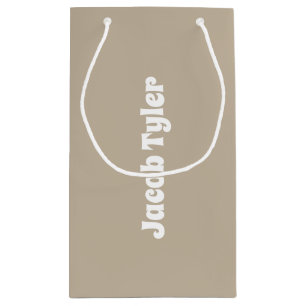 Elégance Muted - Sac cadeau de nom de pierre calme