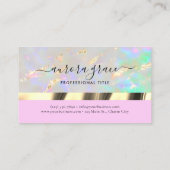 Élégance Opale Lumineuse : Le Carte de visite Qui (Dos)