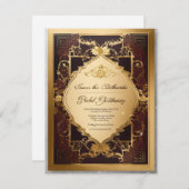 Élégance opulente : Invitation d'anniversaire excl (Devant / Derrière)