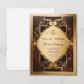 Élégance Opulente : Invitation Exclusive d'Anniver (Devant / Derrière)