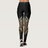 Élégance or baroque Luxueux Leggings ornementaux (Dos)