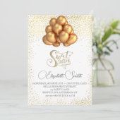 Elégance or, invitation sweet sixteen (Debout devant)