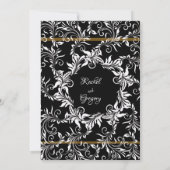 Elégance - Or & Noir - Faire-part de mariage (Dos)