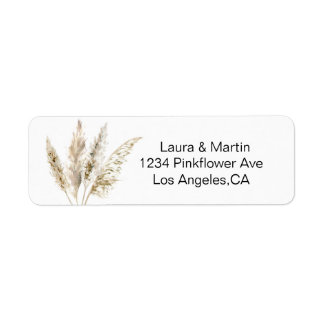 Elegance pampas waterverf gras Label