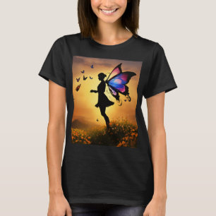 Élégance papillon - T-shirt graphique artistique
