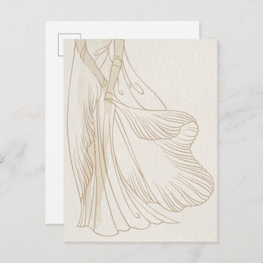 élégance pour carte postale (Devant / Derrière)