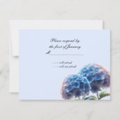 Elégance rayonnante Blue Hydrangea Wedding RSVP (Devant)