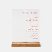 Elegance Red Text Bar Menu (Recto)
