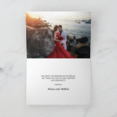 Élégance romantique ⎥ Mariage Carte photo plié (Intérieur)