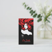 ELÉGANCE ROUGE > Carte de visite flamand (Debout devant)