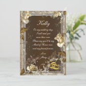 Élégance Rustique Carte de Demoiselle d'Honneur Ro (Debout devant)