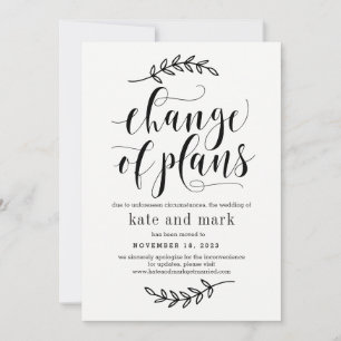 Élégance Rustique Carte de Mise à Jour de Mariage