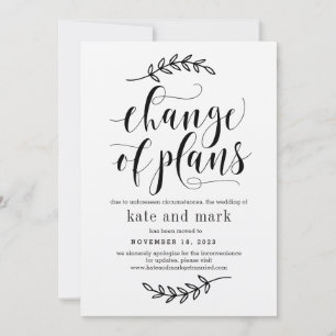 Élégance Rustique Carte de Mise à Jour de Mariage