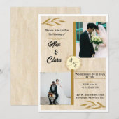 Élégance Rustique Faire-part Personnalisé avec Pho (Devant / Derrière)