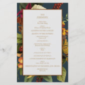 Elégance Rustique Floral Bouquet Programme de mari (Dos)