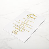 Élégance Rustique Menu REAL FOIL Carte (Rotation)