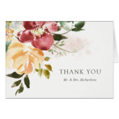 Élégance rustique | Merci floral (Devant horizontal)