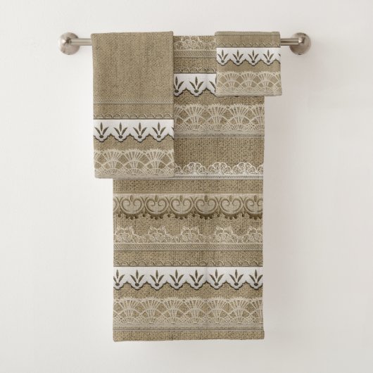Élégance rustique toile de jute et dentelle (En situation)