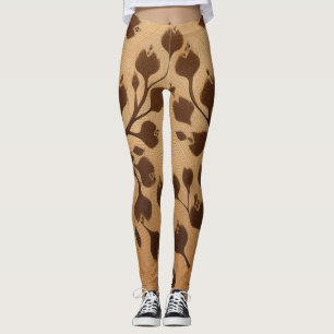 Élégance Sauvage : Leggings imprimé animal marron